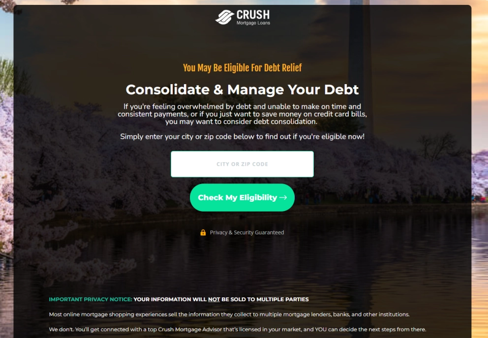 Debt Consolidation Leads
