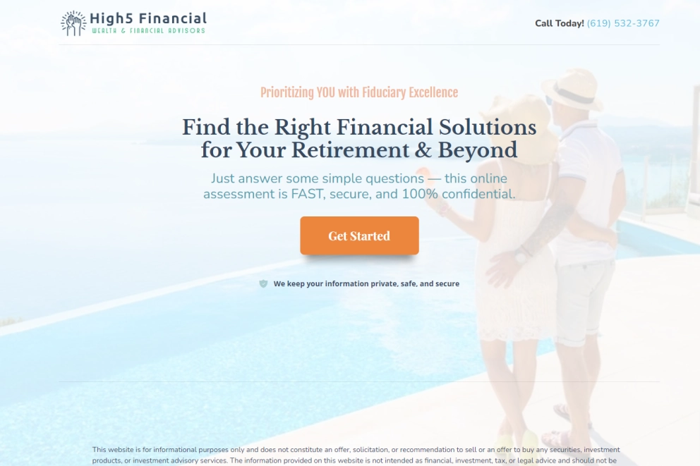 Financial Advisor Lead Generation Landing Page