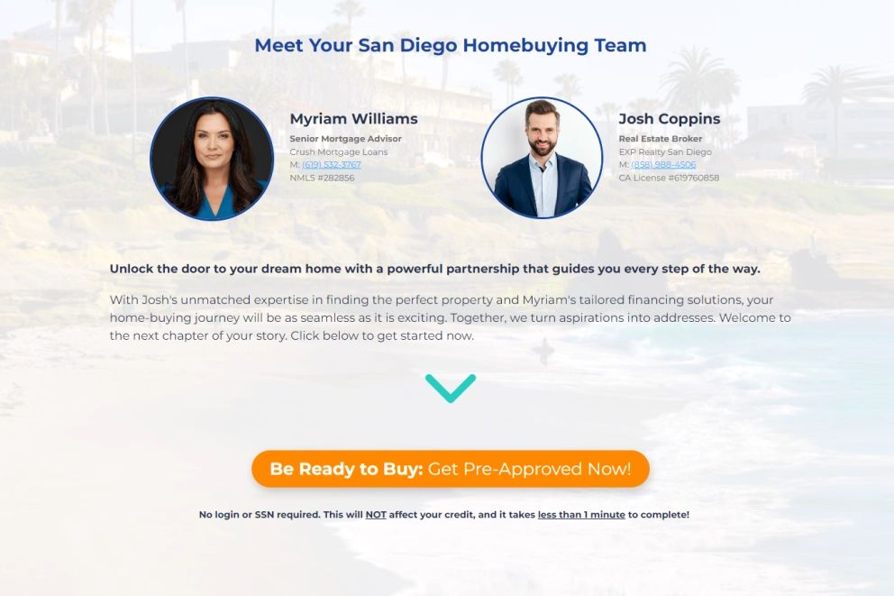 Mortgage Real Estate Co-Branded Landing Pages
