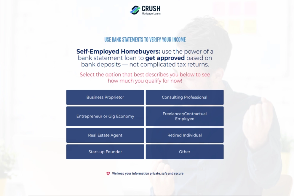 Self Employed Stated Income Lead Generation