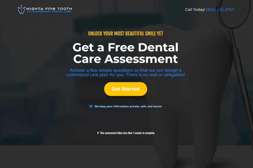 Dentist Lead Generation Landing Page