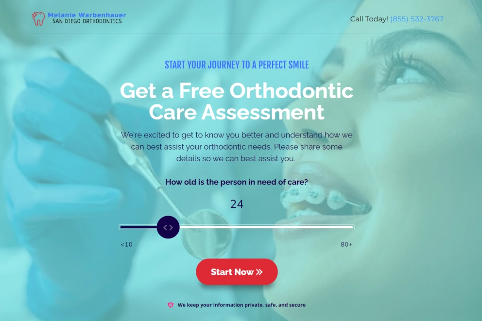 Orthodontic Lead Generation Landing Page