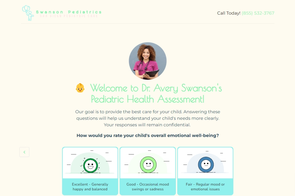 Pediatric Lead Generation Landing Page