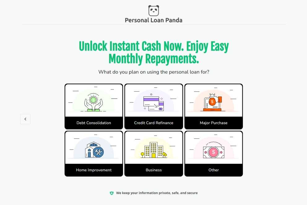 Personal Loan Lead Generation Landing Page
