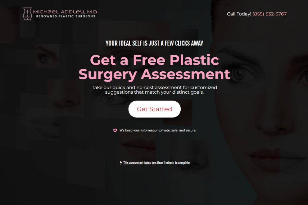 Plastic Surgery Lead Generation Landing Page