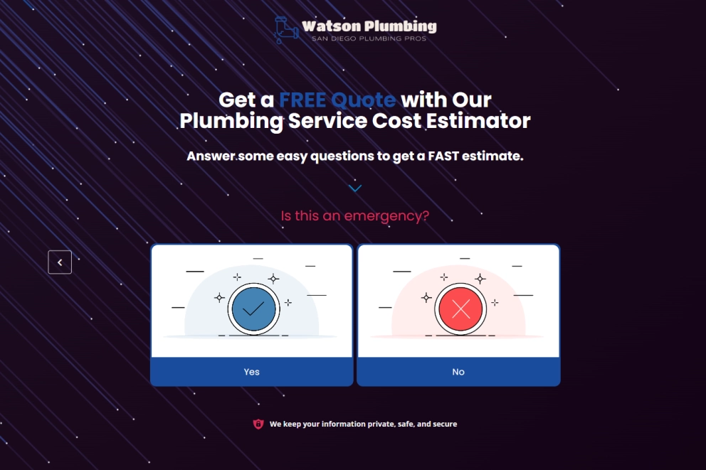 Plumbing Lead Generation Landing Page