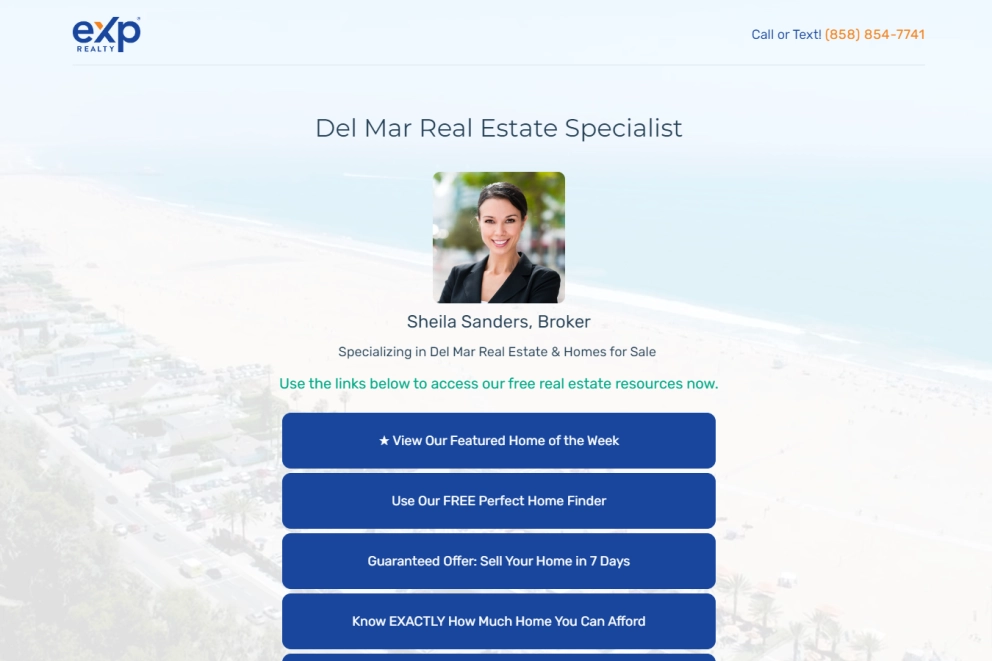 Real Estate Links Lead Generation Landing Page